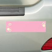 Rosa Herz-Eyelet Hintergrund Autoaufkleber (Auf Auto)