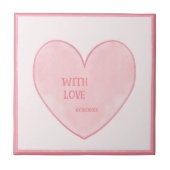 rosa Herz Fliese (Vorderseite)