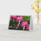 Rosa Herz-Fotografie-Raum-Mitteilungskarten Karte (Gelbe Blume)