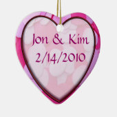 Rosa Herz Gastgeschenk Hochzeit Ornament Geschenk (Rechts)