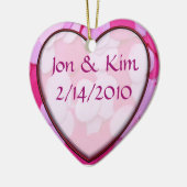 Rosa Herz Gastgeschenk Hochzeit Ornament Geschenk (Links)