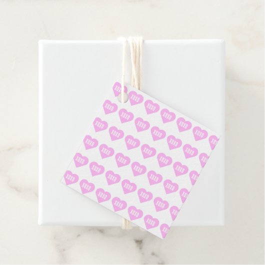 rosa Herz Geschenkanhänger (Beispiel)