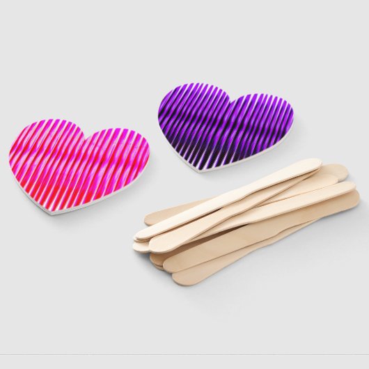 Rosa Herz gestreiftes Set der Lüfter Fächer (Non-assembled)