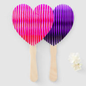 Rosa Herz gestreiftes Set der Lüfter Fächer (Vorne und Hinten)