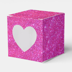 Rosa Herz-Girly Geschenkboxen-funkelnd Glitzer 2 Geschenkschachtel