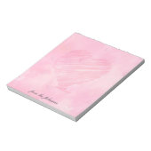 Rosa Herz glücklich Valentine Notizblock (Rotiert)