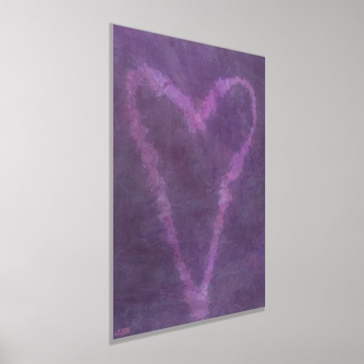 Rosa Herz Gold oder Silberfolie Foliendrucke (Ablage )