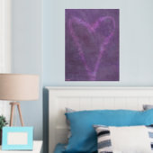 Rosa Herz Gold oder Silberfolie Foliendrucke (In Situ (Schlafzimmer))