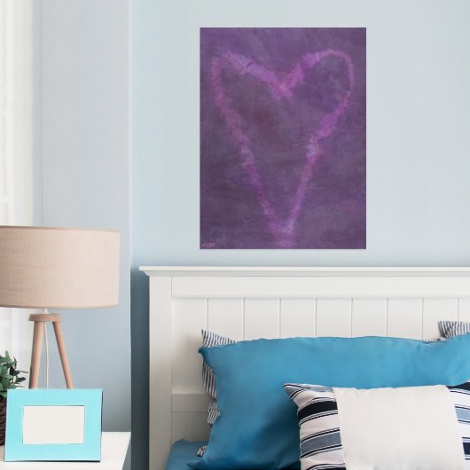 Rosa Herz Gold oder Silberfolie Foliendrucke (In Situ (Schlafzimmer))