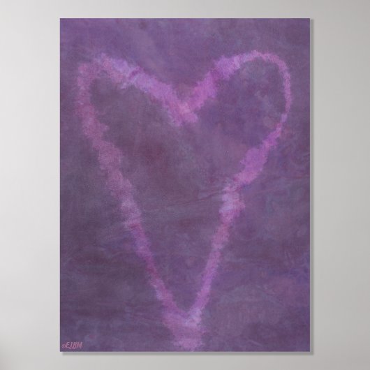 Rosa Herz Gold oder Silberfolie Foliendrucke (Vorderseite)