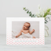 Rosa Herz Gradient valentines Foto Feiertagskarte (Stehend Vorderseite)