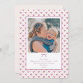 Rosa, Herz-Hintergrund, Muttertagskarte, Einladung (Vorne/Hinten)