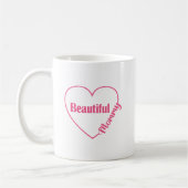 Rosa Herz Hübsche Mutti Kaffeetasse (Links)