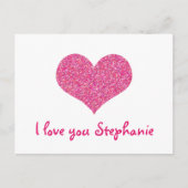 Rosa Herz I Liebe Ihr Mädchen Postkarte (Vorderseite)