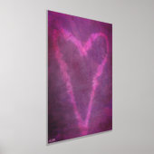 Rosa Herz II Gold oder Silberfolie Print Foliendrucke (Ablage )