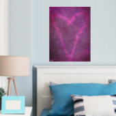 Rosa Herz II Gold oder Silberfolie Print Foliendrucke (In Situ (Schlafzimmer))