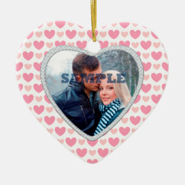 Rosa Herz-Imitate Diamant Valentine Fotovorlage Keramikornament