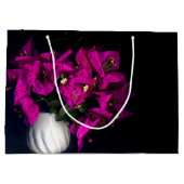 "Rosa Herz in Schwarz" Große Geschenktüte (Rückseite)