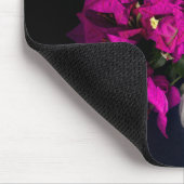 Rosa Herz in schwarz Mousepad (Ecke)