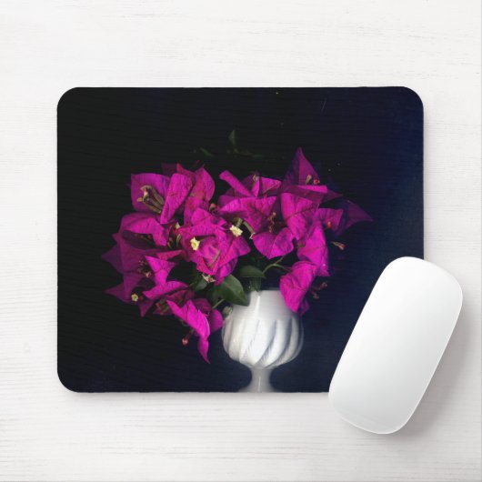 Rosa Herz in schwarz Mousepad (Mit Mouse)