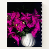 Rosa Herz in schwarz Notizblock (Rückseite)