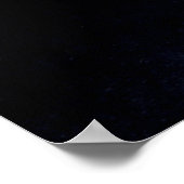 Rosa Herz in schwarz Poster (Ecke)