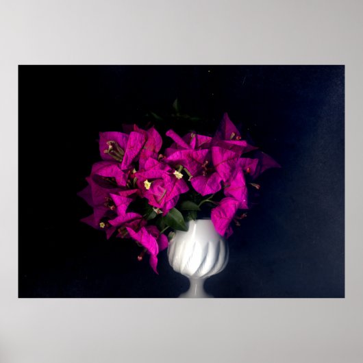 Rosa Herz in schwarz Poster (Vorne)