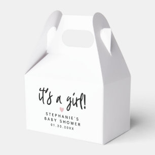 Rosa Herz ist es eine Mädchen-Babyparty Geschenkschachtel