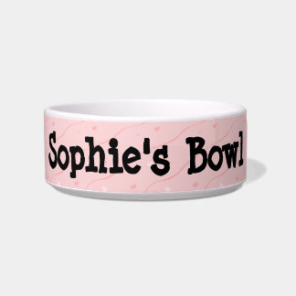 Rosa Herz Keramik Pet Bowl Napf