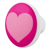 Rosa Herz Keramikknauf (Rechts)