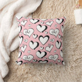 Rosa Herz-Kinderzimmer Kissen (Decke)