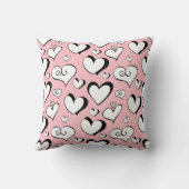 Rosa Herz-Kinderzimmer Kissen (Rückseite)