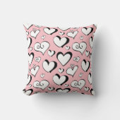 Rosa Herz-Kinderzimmer Kissen (Vorderseite)