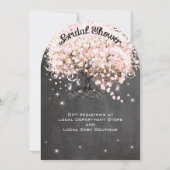 Rosa Herz Leaf Tree Brautparty laden ein Einladung (Rückseite)