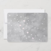 Rosa Herz Leaf Tree Save the Date Einladung (Rückseite)