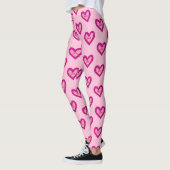 rosa Herz Leggings (Links)