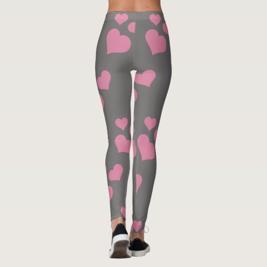 Rosa Herz-Leggings Leggings (Rückseite)