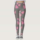 Rosa Herz-Leggings Leggings (Vorderseite)