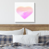 rosa Herz Leinwanddruck (Insitu (Schlafzimmer))