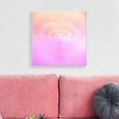rosa Herz Leinwanddruck (Insitu (Wohnzimmer))