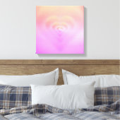 rosa Herz Leinwanddruck (Insitu (Schlafzimmer))