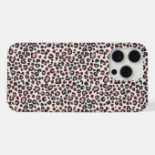 Rosa Herz Leopardenprint-iPhone-Hülle iPhone Hülle (Rückseite (Horizontal))