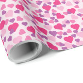 Rosa Herz-Liebe Geschenkpapier (Rolleneckpunkt)