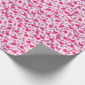Rosa Herz-Liebe Geschenkpapier (Ecke)