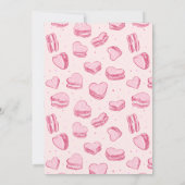 Rosa Herz Macaron Valentinstag Party Einladung (Rückseite)