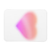 rosa Herz Magnet (Horizontal)