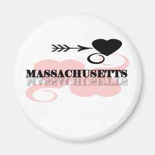 Rosa Herz Massachusetts Magnet
