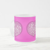 Rosa Herz Mattglastasse (Vorderseite Links)