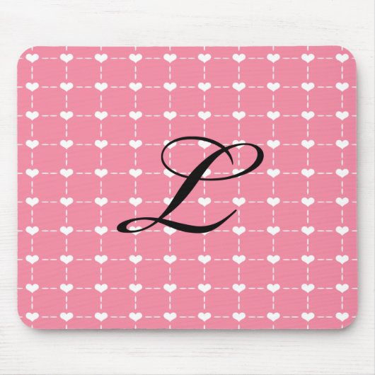 Rosa Herz Mousepad (Vorne)