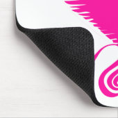 rosa Herz Mousepad (Ecke)